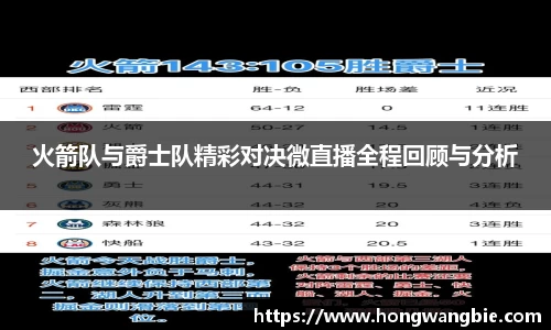火箭队与爵士队精彩对决微直播全程回顾与分析