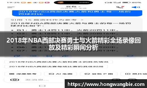 2018年NBA西部决赛勇士与火箭精彩全场录像回放及精彩瞬间分析